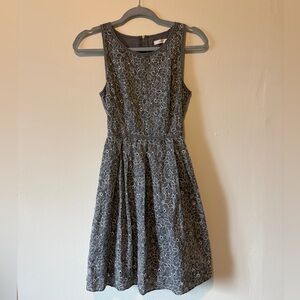 Max Studio Charcoal Sleeveless Floral Dress